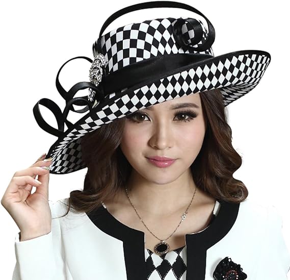 black and white church hats