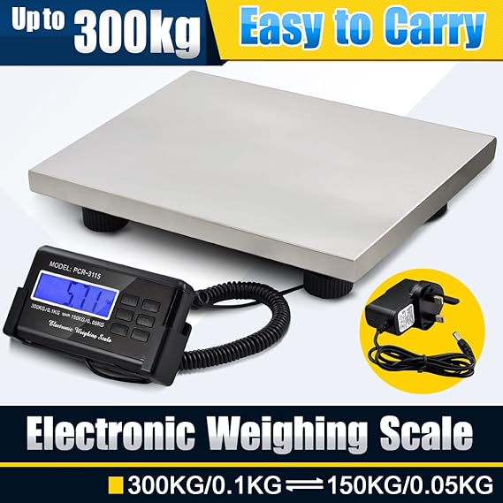 Popamazing Large Digital 150Kg/330lb Heavy Duty Postal Parcel Platform