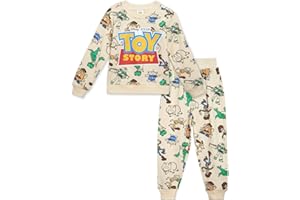 Disney French Terry Sweatshirt and Jogger Pants Outfit Set Toddler to Big Kid Sizes (2T - 10-12)