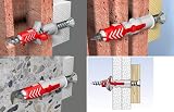 Fischer DuoPower Wallplug with Screws Red Grey Metal view 3