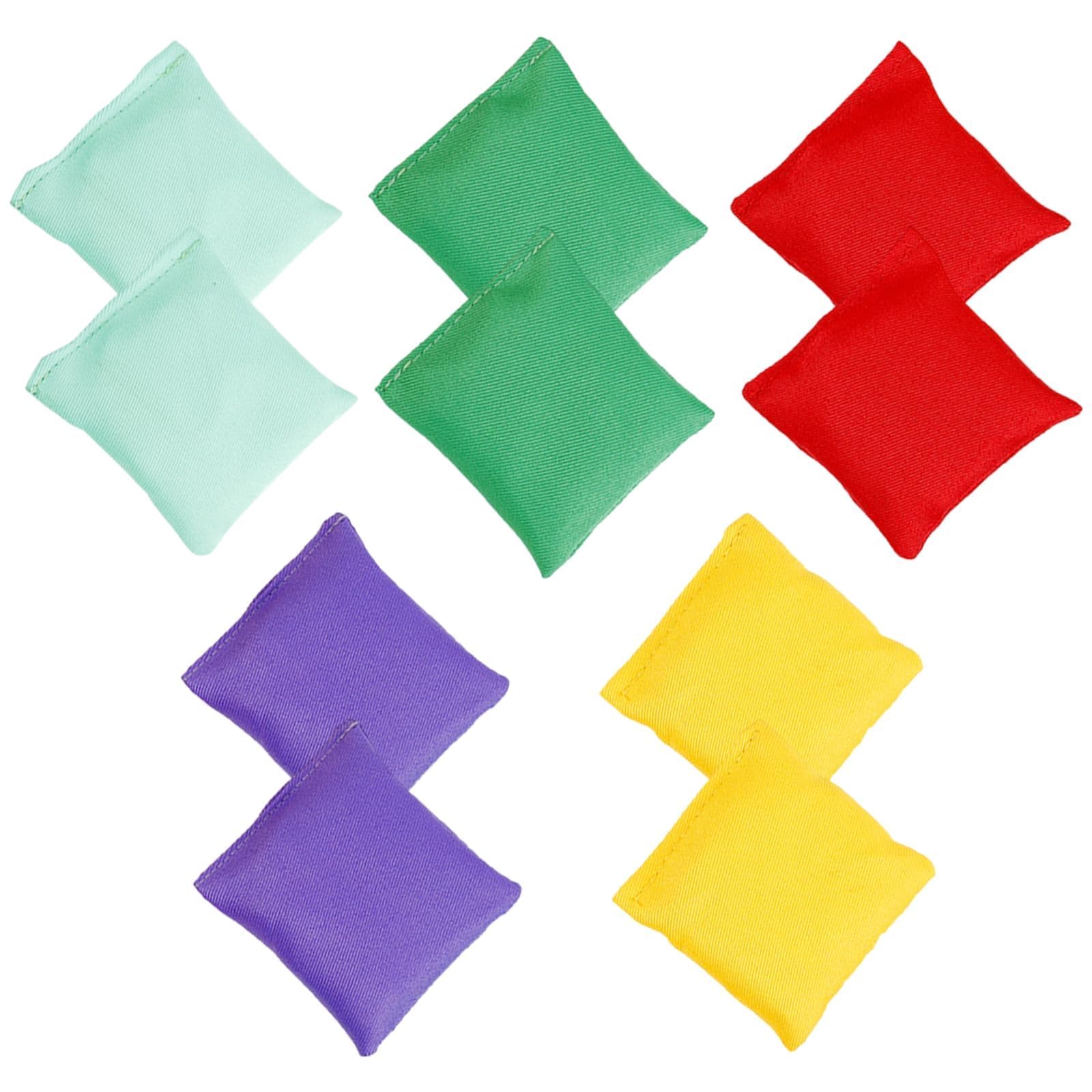 10Pcs Small Bean Bag, Bean Bags Throwing,Bean Bag Toss Applicable To Outdoor Parties/Picnics/School Physical Education Classes/Corporate Events/Birthdays/Family Gatherings (Color Random)