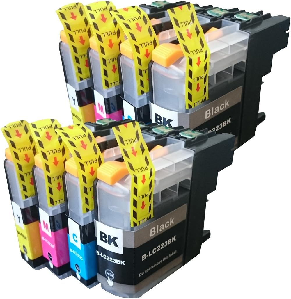 BVH Direct 8x LC223XL Ink Cartridges High Capacity for Brother DCP MFC J4120DW