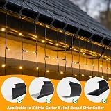 Dalugo 120 Pcs Gutter Hooks for Outdoor Lights Black Plastic Clips view 3