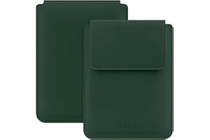 HoYiXi Universal Sleeve Case for 6-inch Kindle/Kobo/Voyaga/Pocketbook/Tolino E-Book Reader Lightweight Leather Protective Sleeve Case Pouch for 6-inch E-Book, Dark Green