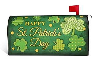 ARKUKT St. Patrick's Day Mailbox Cover Magnetic Shamrock Mailbox Wraps Post Letter Box Cover for Garden Yard Home Decor Standard Size 21" x 18"