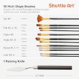 Shuttle Art 59 Pack Acrylic Painting Set with Tabletop Easel and Accessories view 6