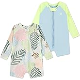 Hurley Unisex Baby 2-Pack Long Sleeve Rash Guard Coverall