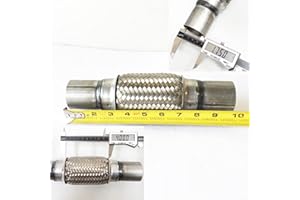 LEDIN 1.75 x 10 Flex Pipe Exhaust Stainless Steel Double Braided Heavy Duty Coupling