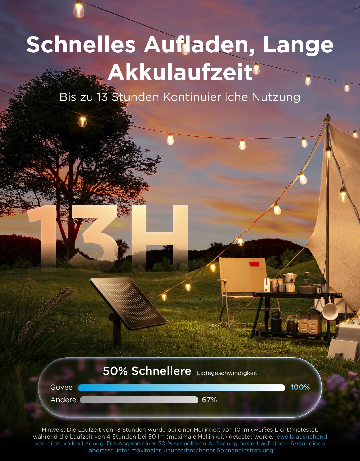 Govee Solar Lichterkette Outdoor 10m, RGBICW mit 16 Millionen Farben 5