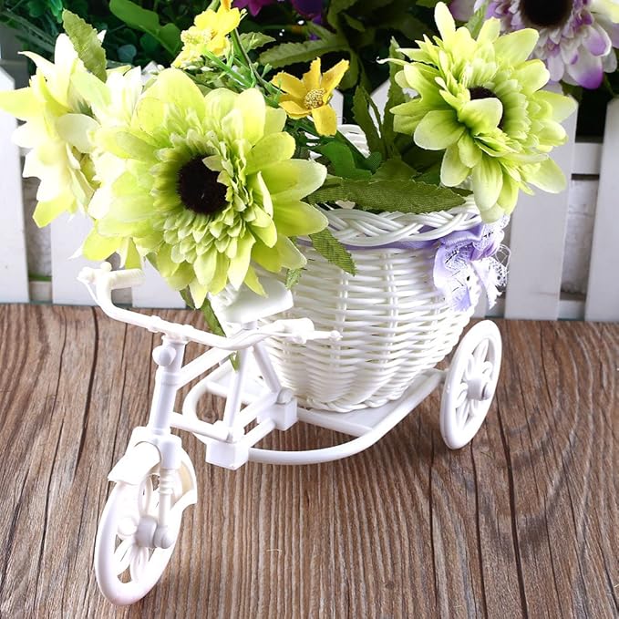 triciclo con flores