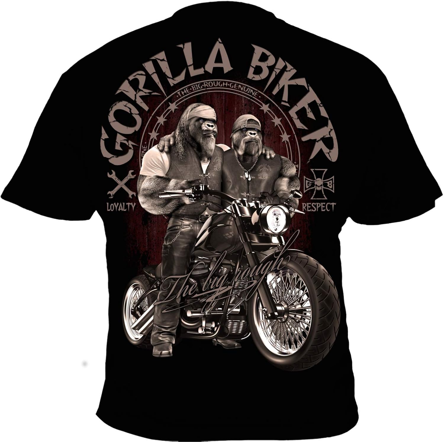 Tshirt dos (GB64 Gorilla Biker Gorilla Brothers) Couleur noir Noir
