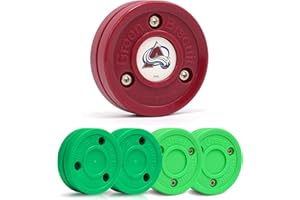 Green Biscuit 4-Pack Off Ice Hockey Pucks - 2 Original Passer and 2 Snipe New 2.0 Puck, Street Hockey Puck for Passing, Stickhandling and Shooting, Plus 1 NHL Puck-Official