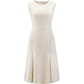 Hobemty Women's Tweed Dress Knee Length A-Line Sleeveless Work Dress