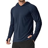 MAGCOMSEN Mens Sun Shirts UPF 50+ Long Sleeve Lightweight Hoodie Quick Dry Performance Workout Hiking Athletic Shirt