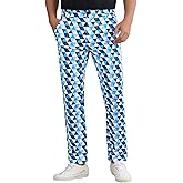 Lars Amadeus Argyle Golf Pants for Men's Argyle Pants Triangle Plaid Pattern Suit Trousers