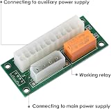 MZHOU Dual ATX Power Supply Synchronized Boot Adapter 24PIN Molex 4PIN Adapter view 4
