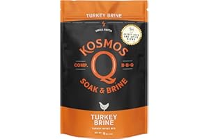 Kosmos Q Turkey Brine Soak, Brown Sugar & Worcestershire Spice Mix for Whole, Smoked, Oven Roasted or Fried Turkey, Locks In Juicy Moisture & Savory Flavor, Easy 1 Cup per Gallon Directions, 16 Oz Bag