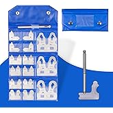 26 Pcs Radius Gauge Set 0.010'' to 0.500'' Gauges with Holder, # 3602-5025 | Satin Chrome Finish, Rustproof Steel, Individually Marked, 3602-5025