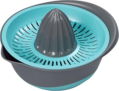 Chef Aid Manual Citrus Juicer Traditional Design with Storage Cups and Filter