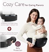 Momcozy Baby Hip Seat Carrier 0-36 Months 3D Belly Pad Black view 3