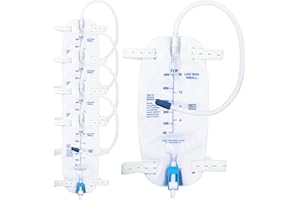 OPSTRA YEE 5 Pack 500ml Leg Bag with 18” Tubing – Portable & Wearable for Outdoor Activities, Travel, and On-The-Go – Leak-Proof with Adjustable Straps for Easy Drainage, Blue