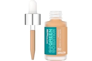 Maybelline Green Edition Superdrop Tinted Oil Base Makeup, Adjustable Natural Coverage Foundation Formulated With Jojoba & Marula Oil, 50, 1 Count