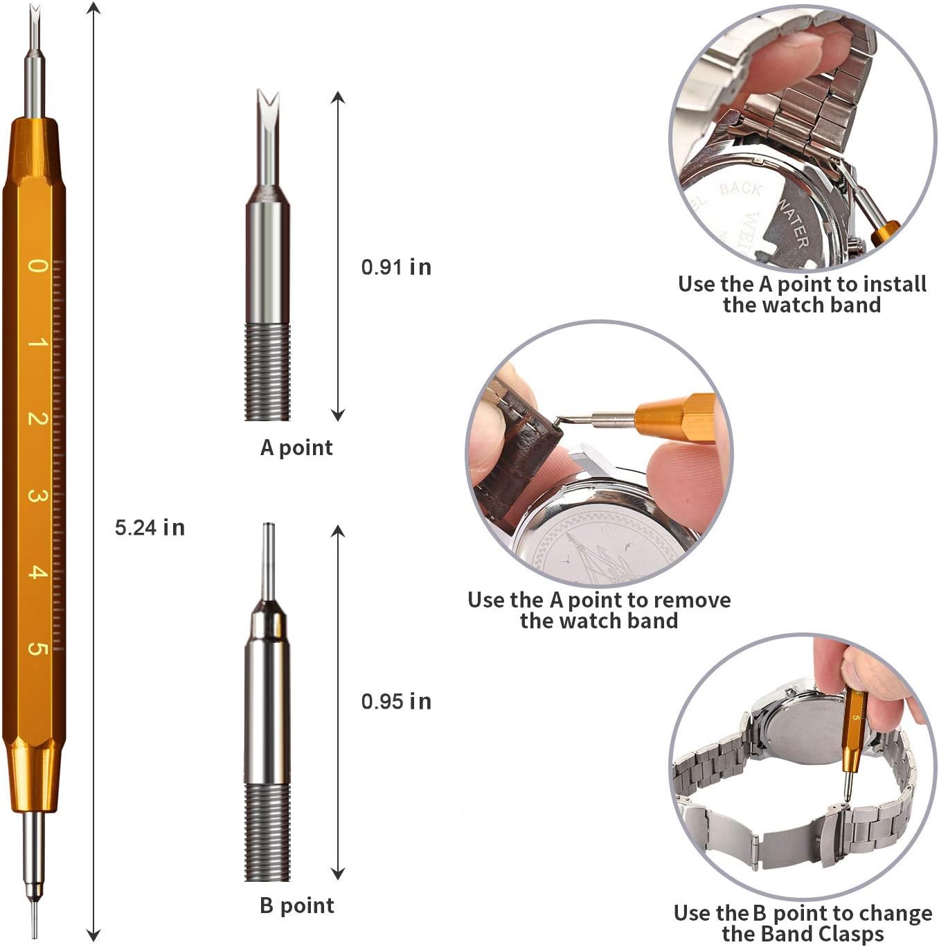 Watch Repair Tools Kit, ET 149pcs Watches Battery Replacement Watch band Link Remover Spring Bar Tool Kit with Carrying Case and Instruction Manual - Brown: Home Improvement