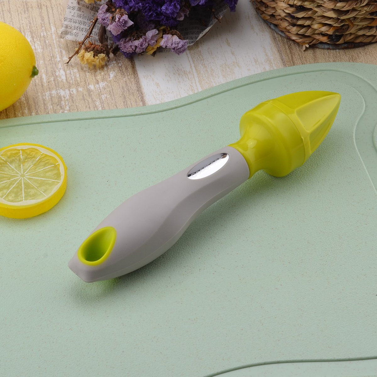 longlisheng asidero Lemon Squeezer Manual de Exprimidor de cítricos exprimidor en forma de cono con orificio para colgar.