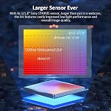 NexiGo Iris 4K AI Webcam 1/1.8" Sensor HDR PiP Auto Framing Tracking view 2