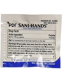 Nice Pak D43600 PDI Sani-Hands Instant Hand Sanitizing Wipes (Pack of 100)