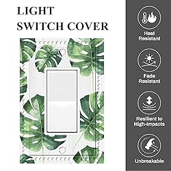 Cuitxrac Palm Leaf Single Rocker Light Switch Cover