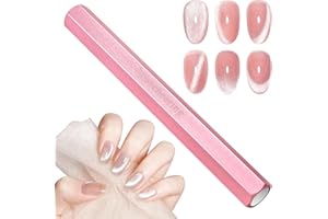 Ptwola Cat Eye Pen for Nails Super Long Double-Head Gel Nail Polish Pens 3D Cat Eye Gel Wand Hexagonal Large Powerful Nail Art Stick Tool for DIY Home Nail Manicure Design Salon Accessories