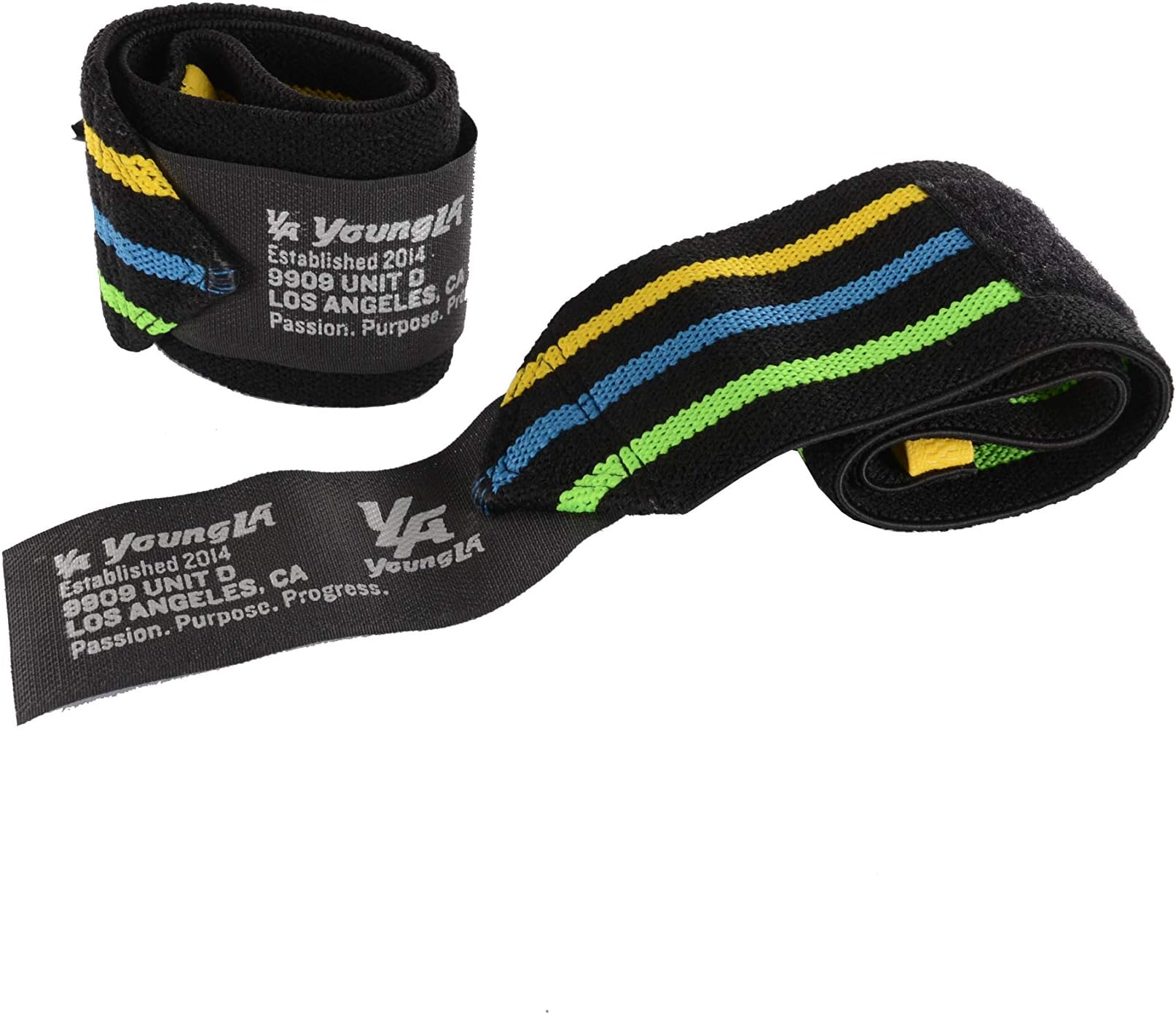 Wrist Wraps - Support Braces for Powerlifting, Bodybuilding, Crossfit Training, Strength Training, Heavy Weight Lifting (with 1 Year Warranty) 911 - Black 3 Stripe