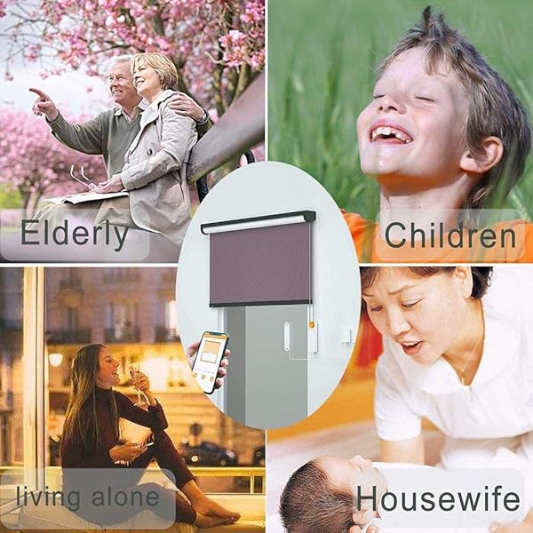 Persianas enrollables motorizadas inteligentes con cadena de persianas motor de obturador con panel solar Bluetooth APP temporizador control