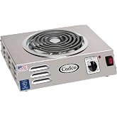 Cadco CSR-3T 14" Portable Electric Hot Plate, 1500W, 120V, Stainless Steel