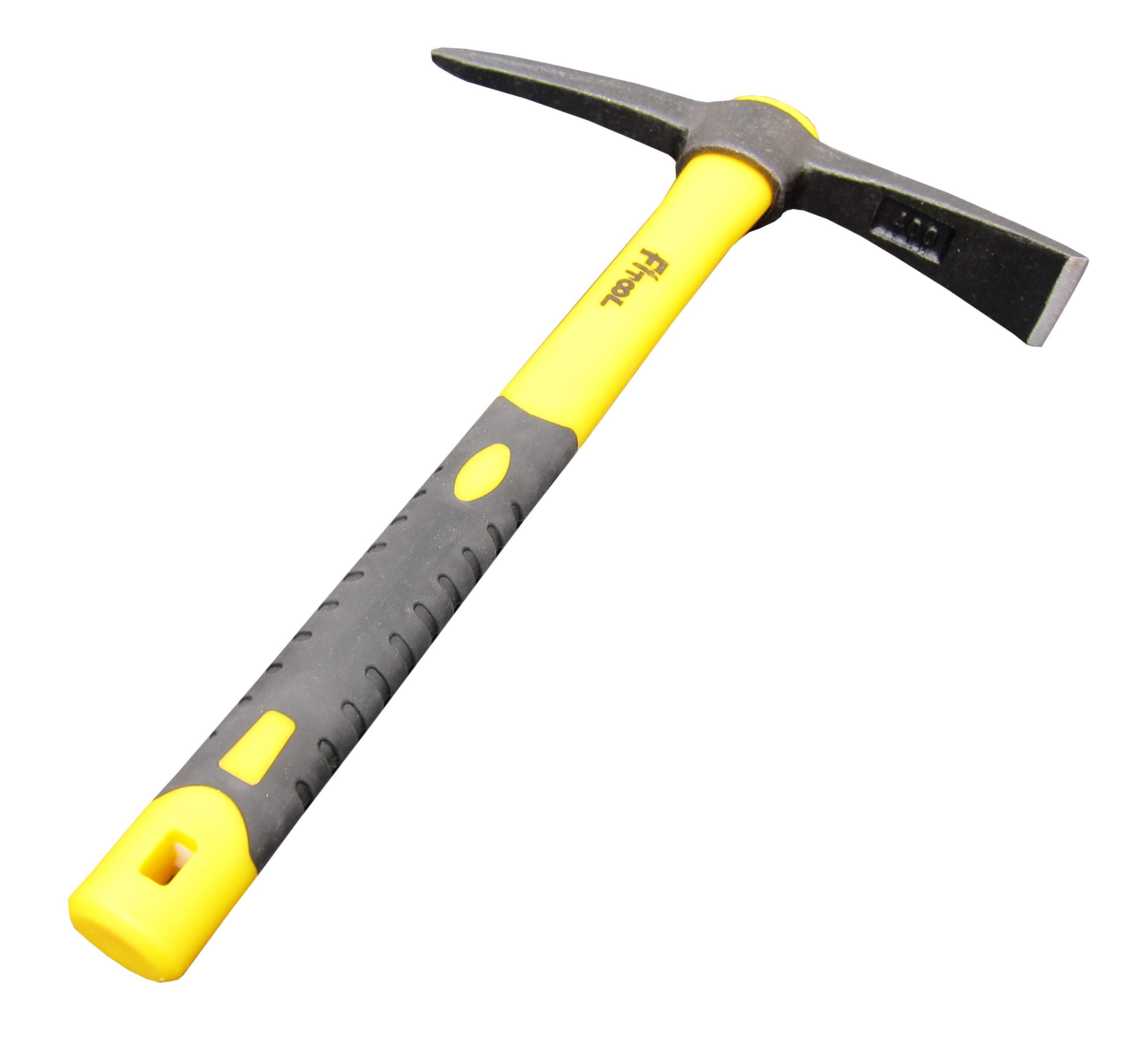 Photo 1 of Forged Adze Pick, Weeding Mattock Hoe, Pick Axe 15-Inch, One Piece Intact Drop Forged, Plastic Coated Fiberglass Handle, 1.4LB