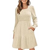 ZENUTA Women's Square Neck Sweater Dress Long Sleeve Knit Casual Fall Maxi Dresses with Pockets for Women Winter 2026