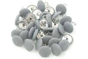 TOPGOT Upholstery Tacks - 20Pcs Fabric Covered Button Twist Pins,Bed Skirt Pin - for Slipcovers, Armrest Covers, Armchair Caddies, Bed Skirts, Headliners (Medium Grey)
