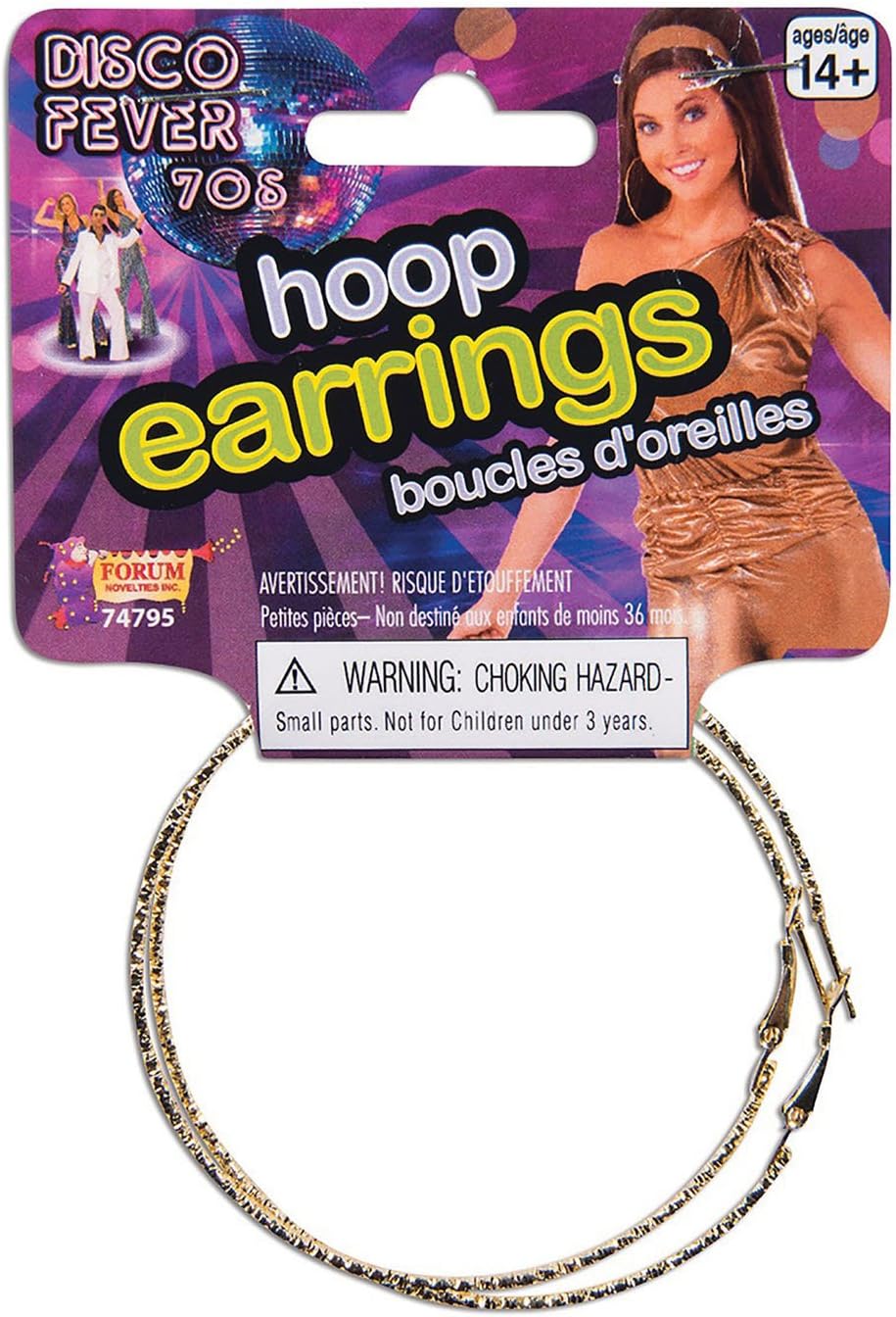 Forum Novelties 70's Disco Fever Hoop Earrings