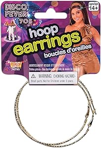 Forum Novelties 70's Disco Fever Hoop Earrings