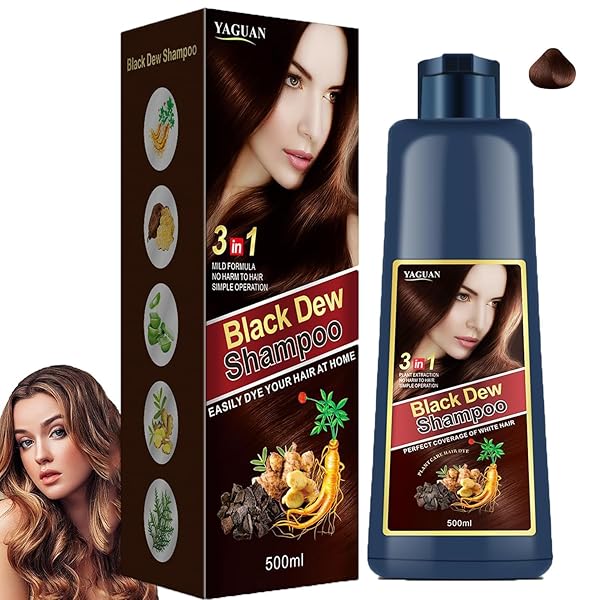 500ML NATURAL 3 IN 1 HAIR DYE SHAMPOO...