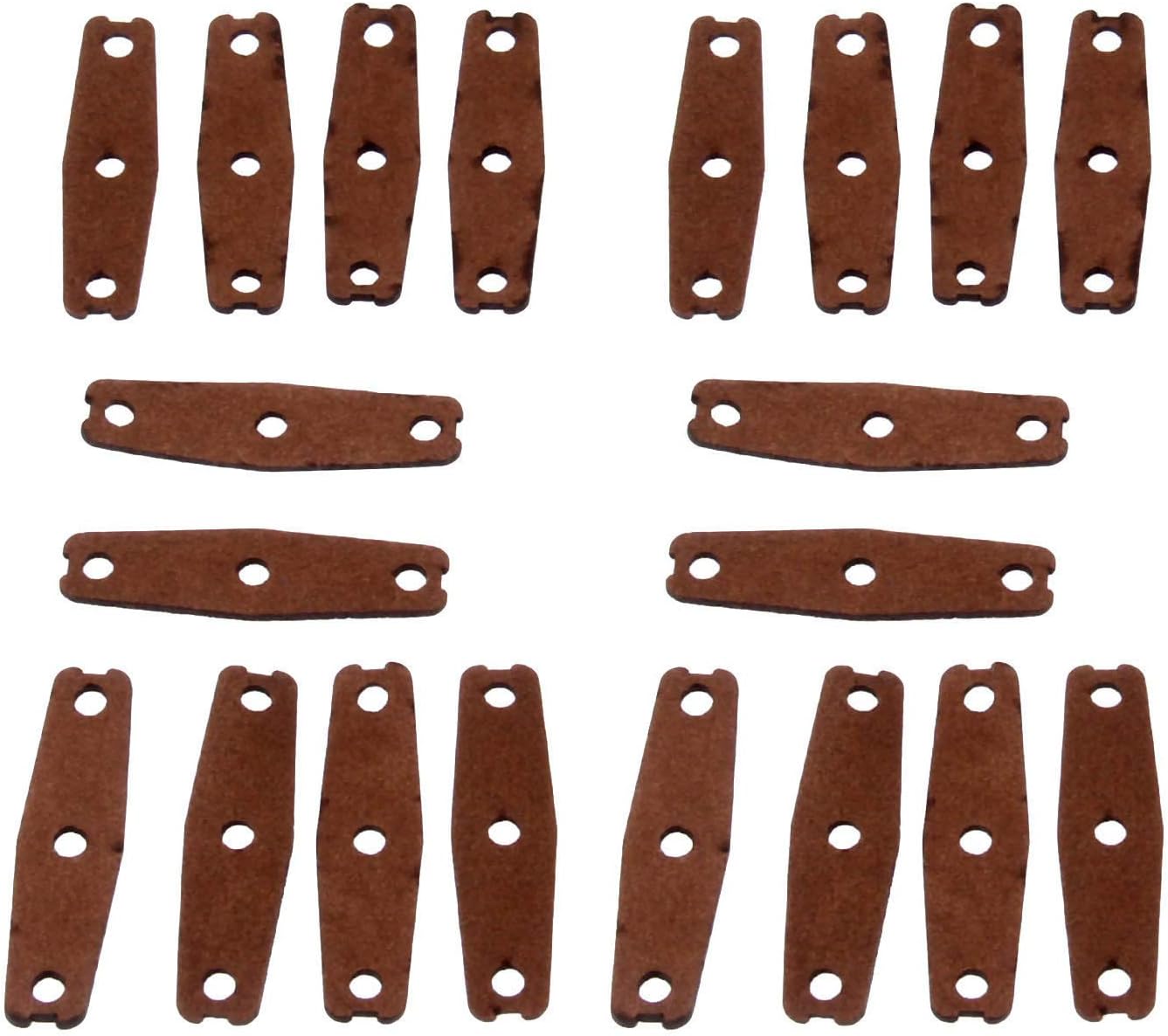 MUXSAM 5pcs Slingshot Pouches Light Soft Microfiber Leather Brown 55mm for Hunting Exercise