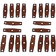 MUXSAM 5pcs Slingshot Pouches Light Soft Microfiber Leather Brown 55mm for Hunting Exercise