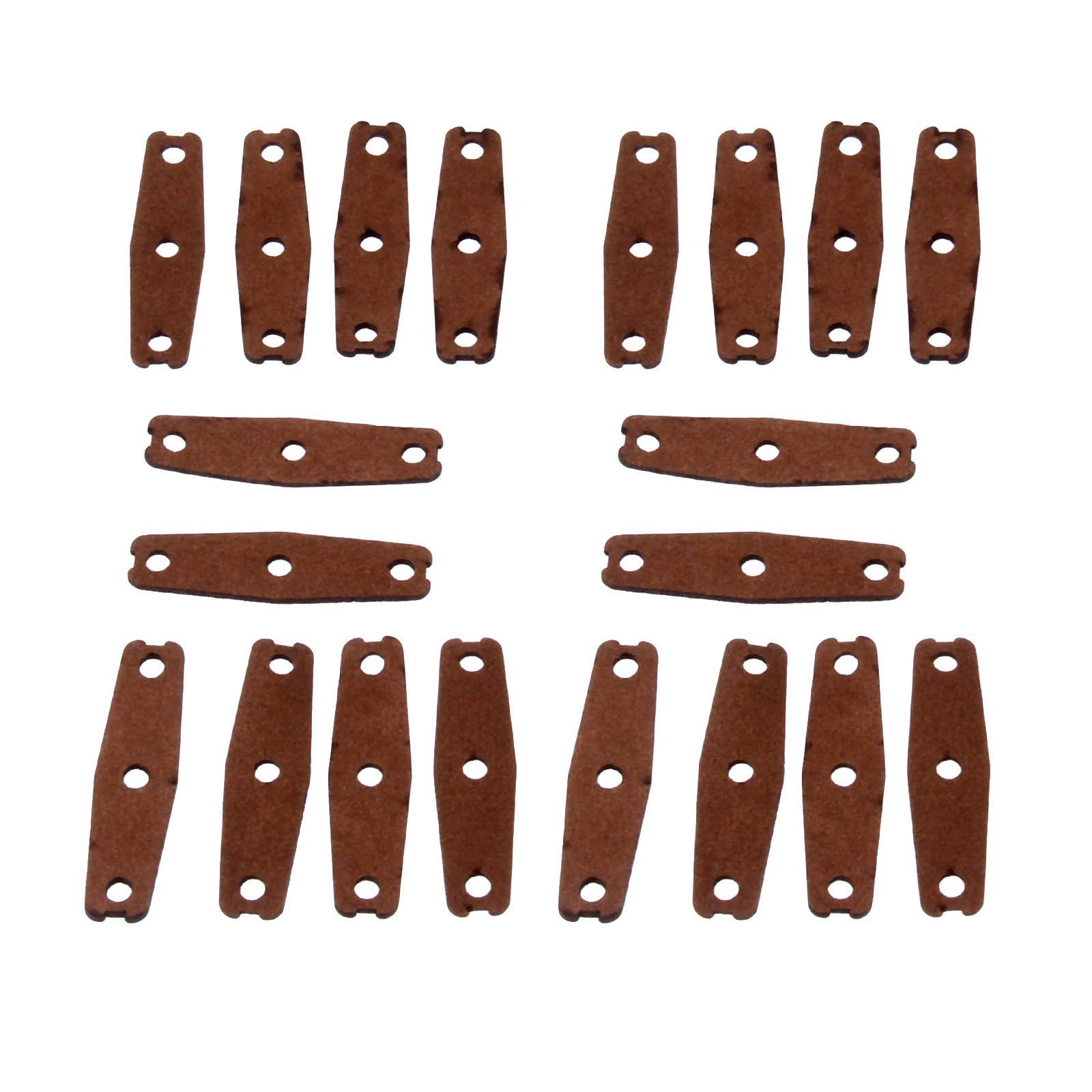 MUXSAM 5pcs Slingshot Pouches Light Soft Microfiber Leather Brown 55mm for Hunting Exercise