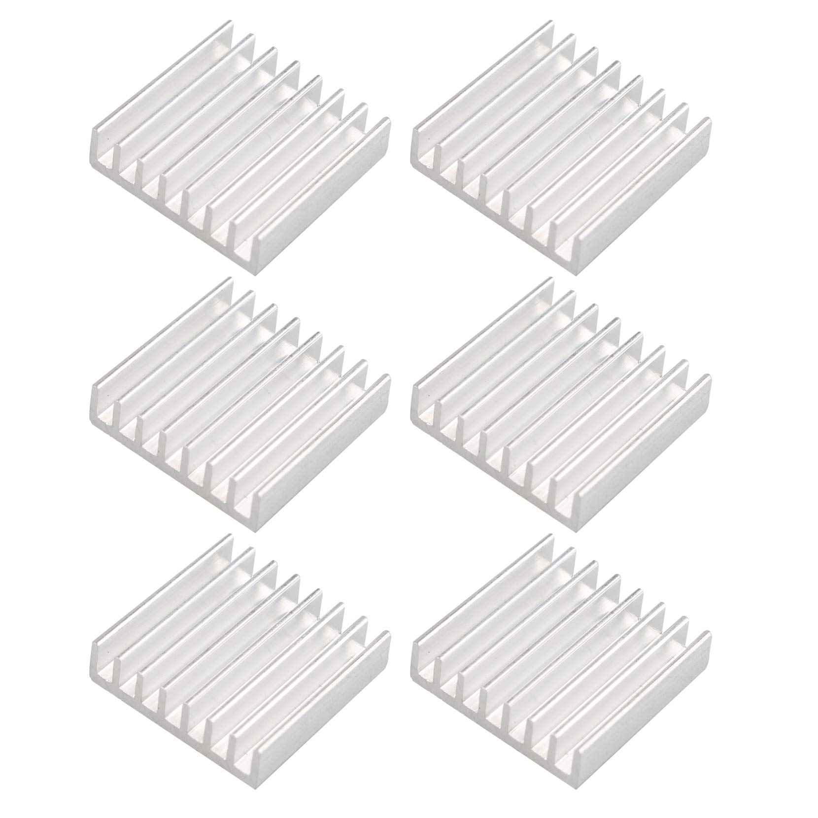 Futheda 6PCS Heatsink Aluminum Cooling Kit Aluminum Heatsink Cooler Cooling Fin for WiFi Routers without Thermal Tape 22 x 22 x 6mm