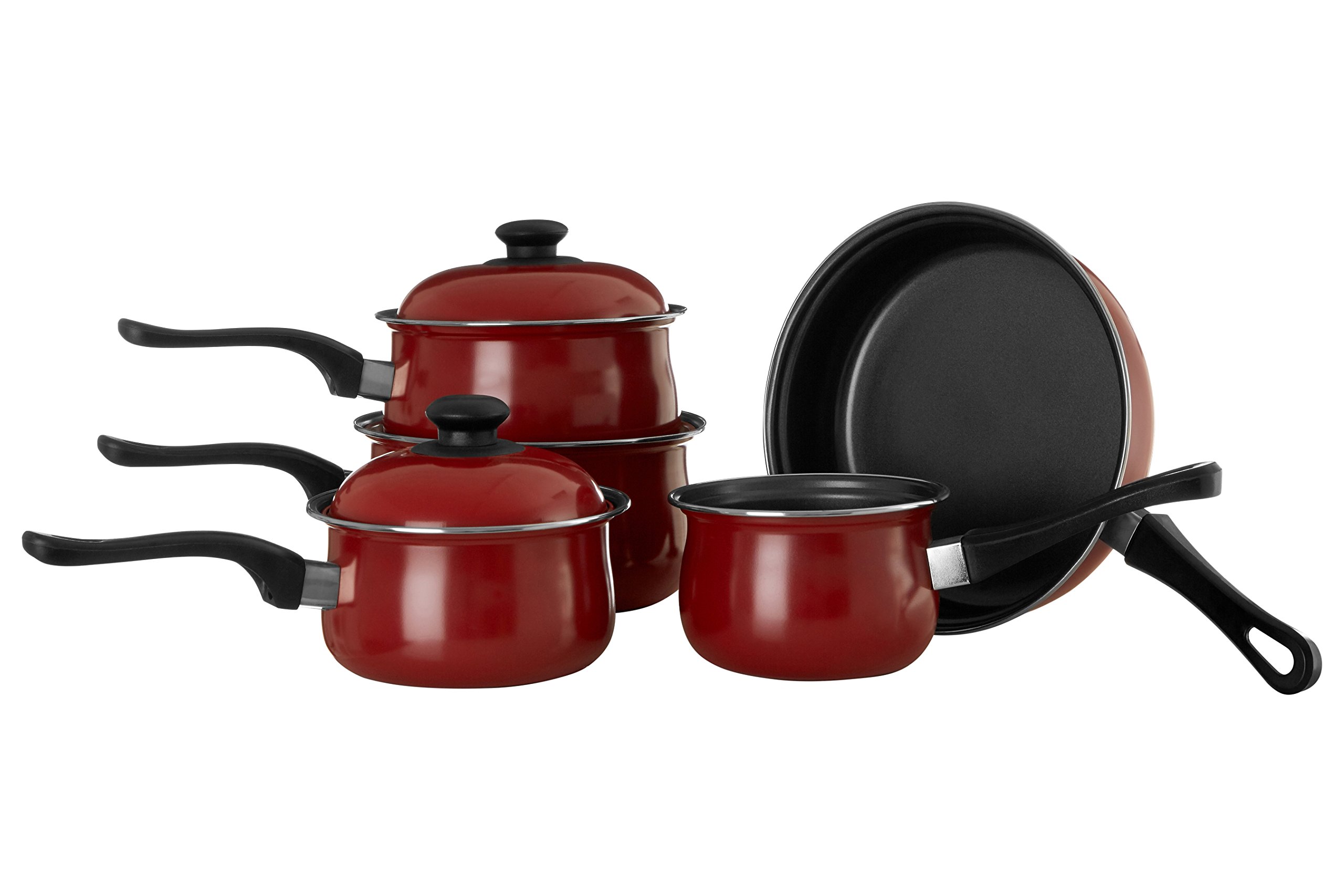 Premier Housewares Cookware Set - 5 -Piece - Red