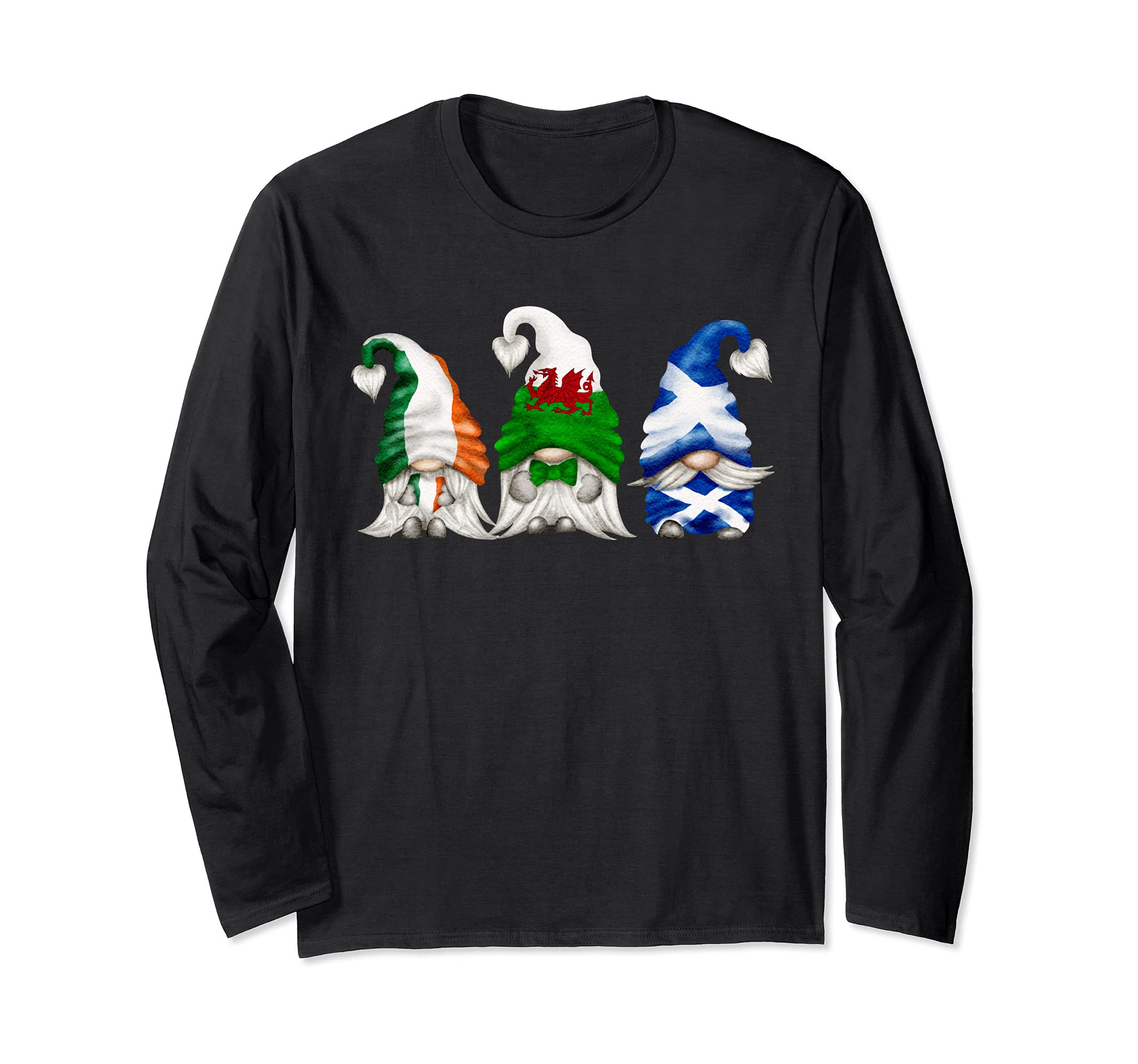 Wales Scotland Ireland Gnome Long Sleeve T-Shirt