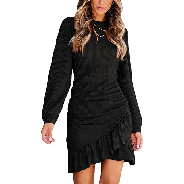 knee length dresses for ladies Ruched Modal Bodycon Mini Dress | Built-In Shapewear main image 0