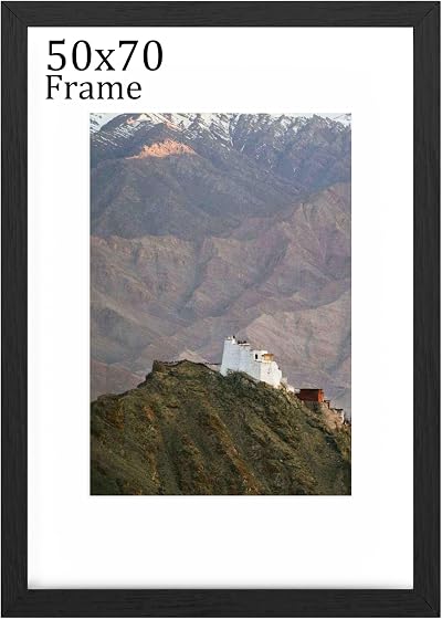 RUN HELIX Frame 50 x 70 cm Black Wooden Photo Frame Plexiglass Wall Mount