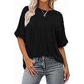 Buauty Womens Oversized Short Sleeve Tshirt, Plus Size Tops Loose Basic Crew Neck Tee, Summer Business Casual Top 2025 Trendy